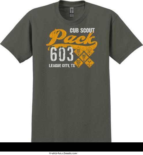 603 LEAGUE CITY, TX CUB SCOUT T-shirt Design 