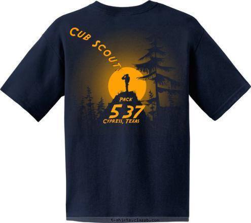 Cypress, Texas 537 Pack Cub Scouts T-shirt Design 