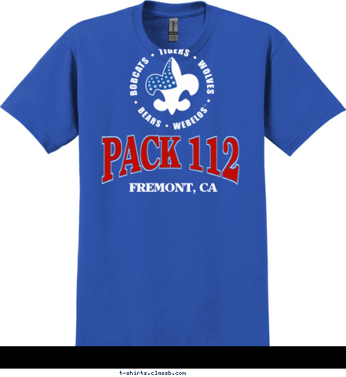 PACK 112 FREMONT, CA T-shirt Design 