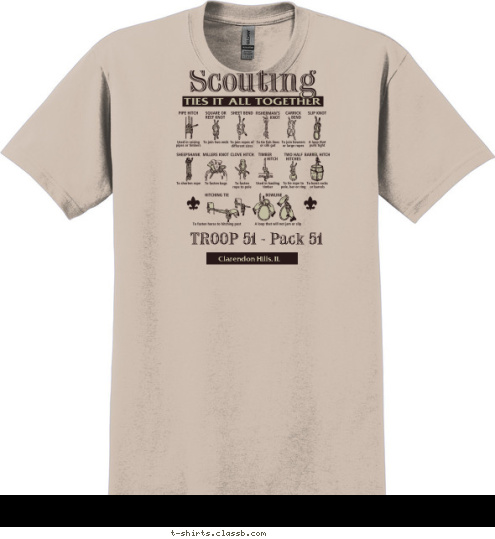 2011 TROOP 51 - Pack 51 Clarendon Hills, IL Webelos
Campout Troop 51 - Pack 51 T-shirt Design 