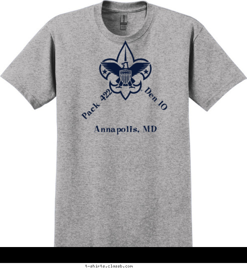 Den 10 Pack 422 Annapolis, MD T-shirt Design 