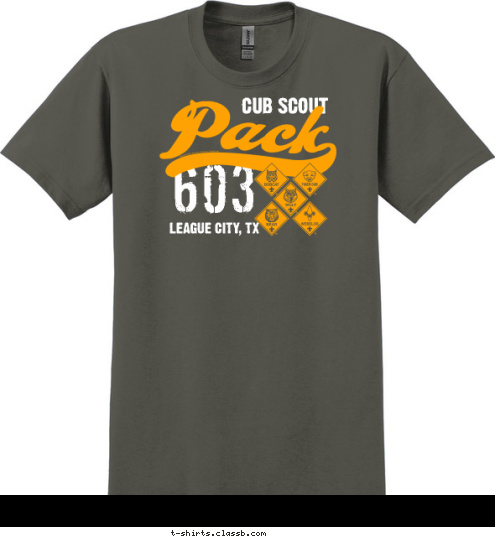 603 LEAGUE CITY, TX CUB SCOUT T-shirt Design 