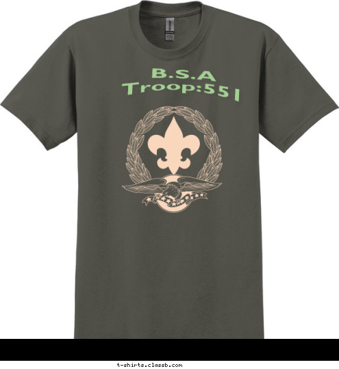 Outdoor Code:
As an American i will do my best to be clean in my outdoor manners.
Be careful with fire.
be considerate in the outdoors and be conservation minded. B.S.A  Troop:551

 T-shirt Design 