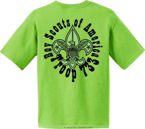 TROOP 123 Troop 733 Boy Scouts of America Wellsville, NY T-shirt Design 