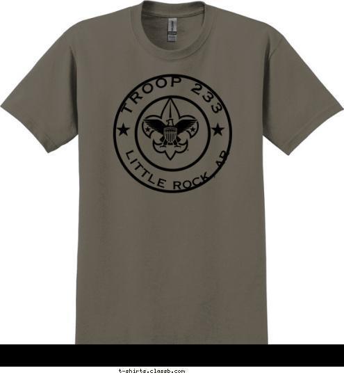 LITTLE ROCK, AR TROOP 233 T-shirt Design 