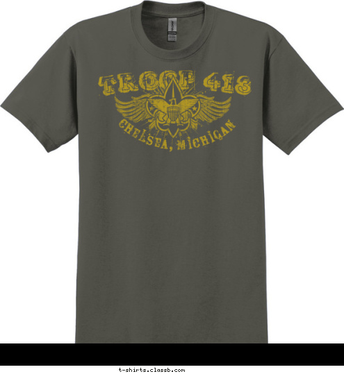 Chelsea, Michigan TROOP 413 T-shirt Design 