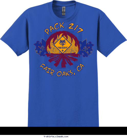 PACK 217 FAIR OAKS, CA T-shirt Design 