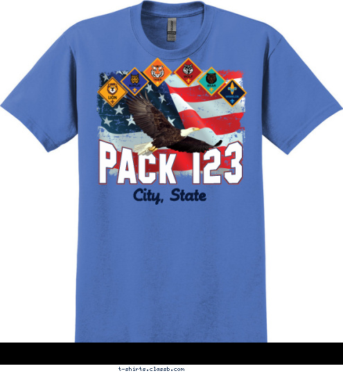 New Text Your text here! City, State PACK 123 T-shirt Design SP3374