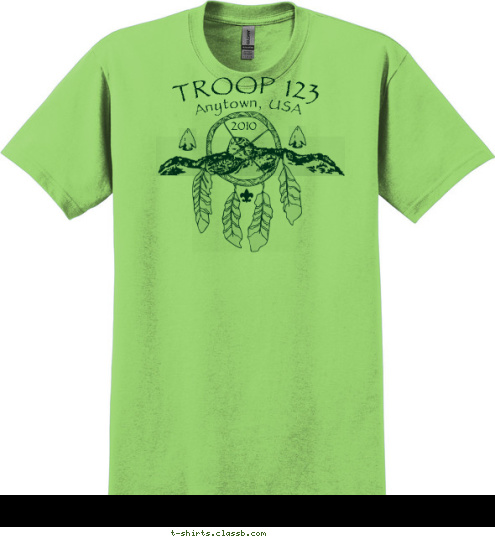 TROOP 123 Anytown, USA 2010 T-shirt Design 