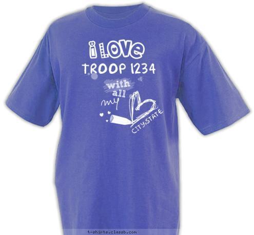 troop 1234 CITY STATE , T-shirt Design SP3440