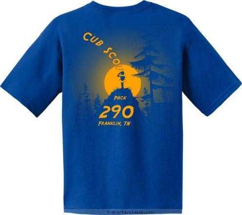 Franklin, TN 290 Pack Cub Scouts T-shirt Design 