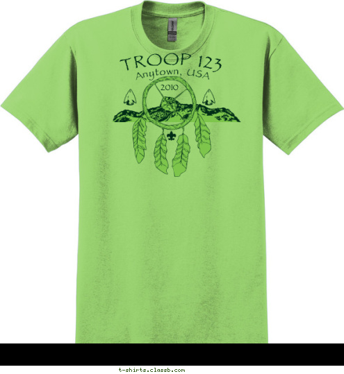 TROOP 123 Anytown, USA 2010 T-shirt Design 