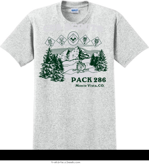 PACK 286 Monte Vista, CO. CUB SCOUTS T-shirt Design 