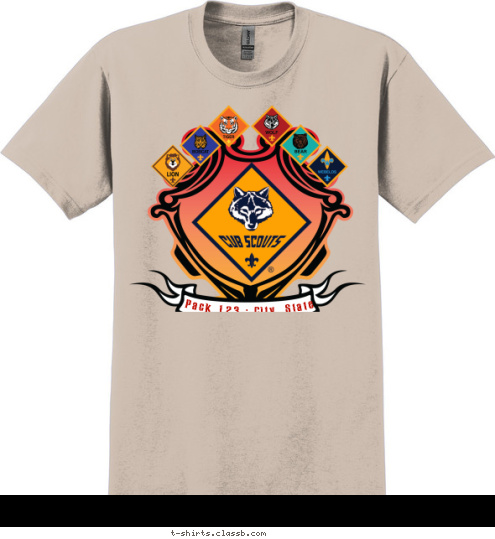 CUB SCOUT PACK 123 Pack 123 • City, State T-shirt Design SP3384