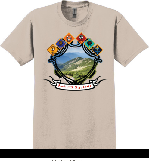 Pack 123 Anytown, USA T-shirt Design SP3387