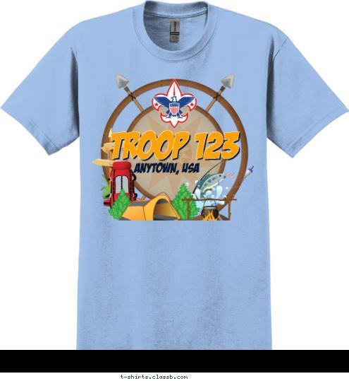 TROOP 123 ANYTOWN, USA T-shirt Design SP3390