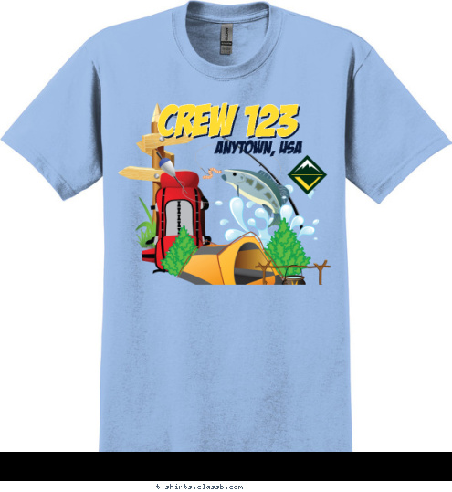 CREW 123 ANYTOWN, USA T-shirt Design SP3392