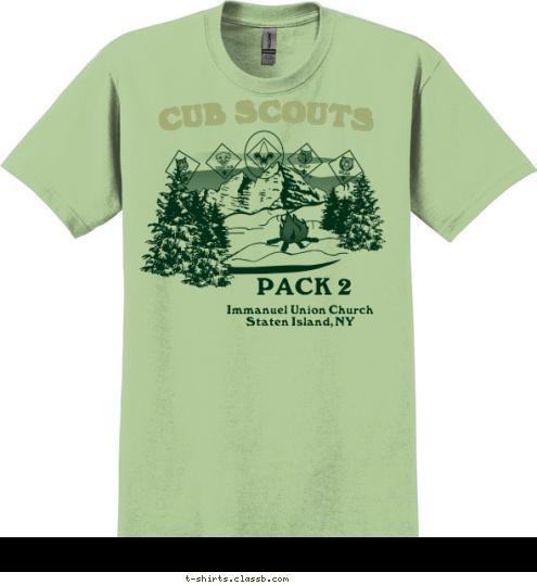 Immanuel Union Church
Staten Island, NY PACK 2 CUB SCOUTS T-shirt Design 