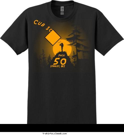 Stanley, WI 50 Pack Cub Scouts T-shirt Design 