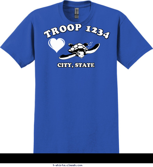 CITY, STATE TROOP 1234 T-shirt Design SP3477