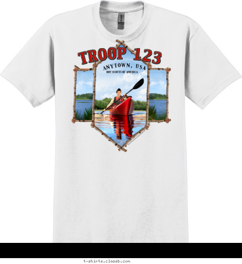 BOY SCOUTS OF AMERICA ANYTOWN, USA TROOP 123 T-shirt Design SP3320