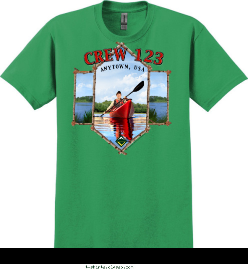 BOY SCOUTS OF AMERICA ANYTOWN, USA CREW 123 T-shirt Design SP3321