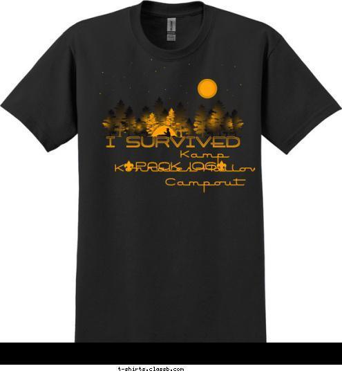 New Text PACK 106 Kamp Korrales-Halloween Campout I SURVIVED T-shirt Design 