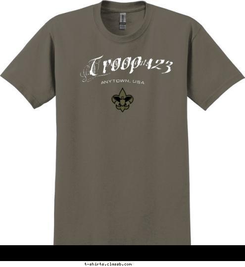 Troop 123 ANYTOWN, USA Boy Scouts T-shirt Design 