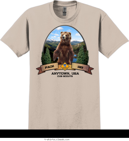 CUB SCOUTS ANYTOWN, USA 123 PACK T-shirt Design SP3326