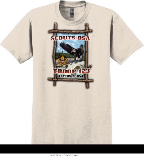 ANYTOWN, USA TROOP 123 BOY SCOUTS T-shirt Design SP3334