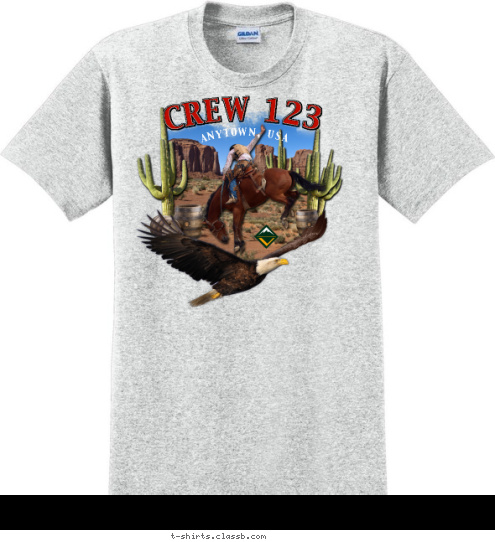 ANYTOWN, USA CREW 123 T-shirt Design SP3371