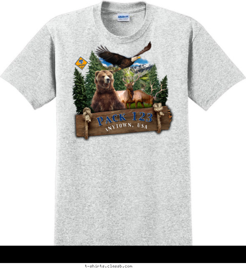 ANYTOWN, USA Pack 123 T-shirt Design SP3354