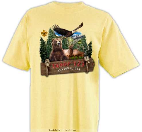 ANYTOWN, USA Troop 123 T-shirt Design SP3356