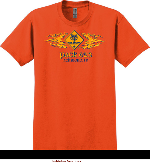 Jacksboro, TN  PACK 623 T-shirt Design 