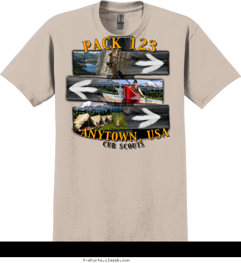 CUB SCOUTS ANYTOWN, USA PACK 123 T-shirt Design SP3349