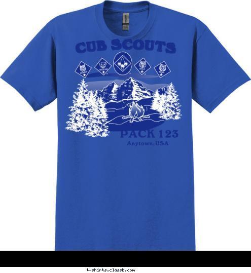 Anytown, USA PACK 123 CUB SCOUTS T-shirt Design 