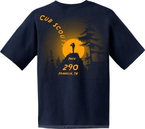 Natchez Trace District Pack 290 Franklin, TN 290 Pack Cub Scouts T-shirt Design 