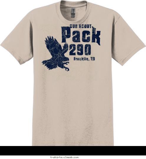 Franklin, TN 290 CUB SCOUT Pack T-shirt Design Design #4 for Pack 290