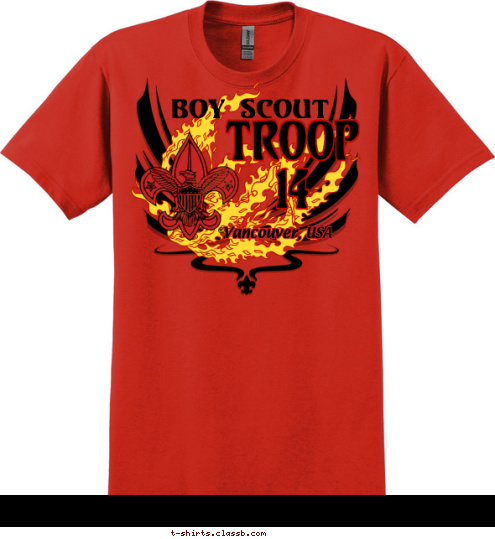 Vancouver, USA TROOP
14 Boy Scout T-shirt Design 