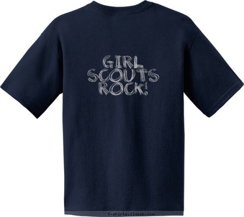  Girl Scouts Rock! Pearland,Texas TROOP 27081 T-shirt Design 