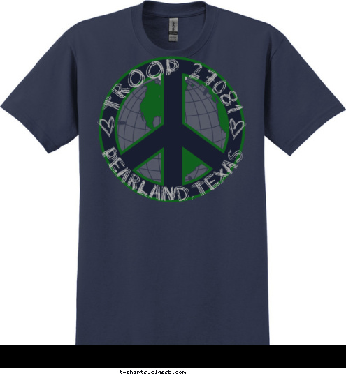  Girl Scouts Rock! Pearland,Texas TROOP 27081 T-shirt Design 