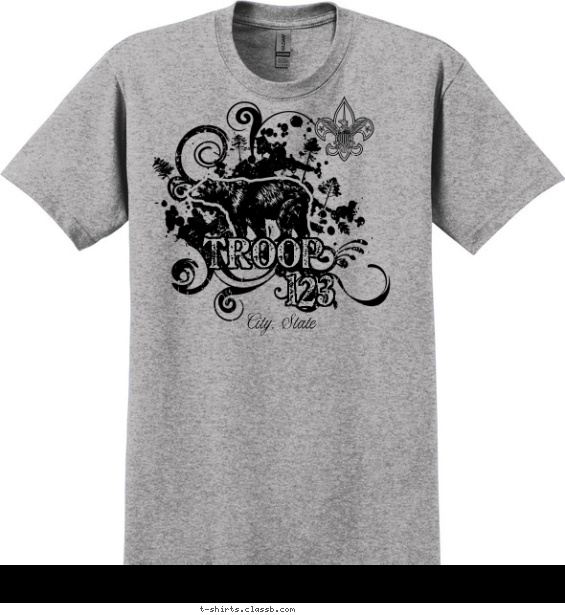 Ink Stamp Bear T-shirt Design