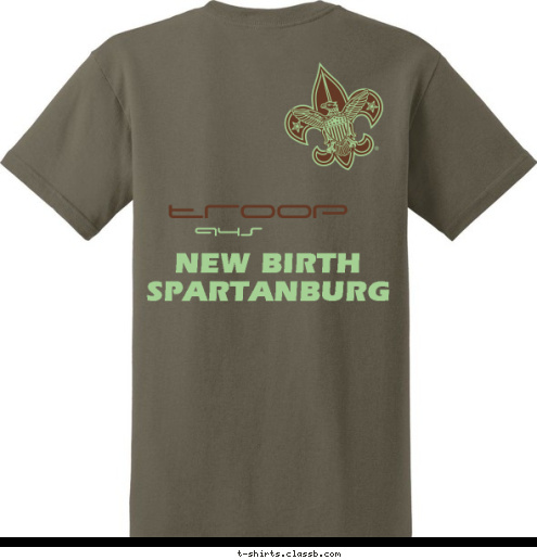 164 NEW BIRTH SPARTANBURG 945 troop  Be Prepared T-shirt Design TROOP 945