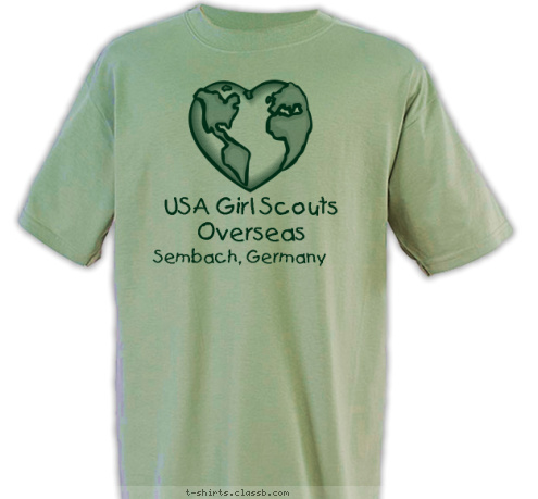 Sembach, Germany USA Girl Scouts Overseas T-shirt Design 