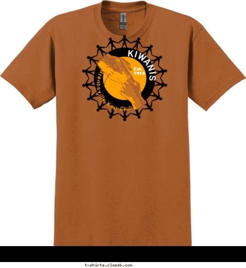 Serving the Children of the World Est.
1915 Brentsville Key Club KIWANIS T-shirt Design 