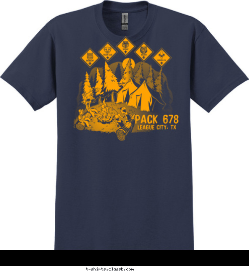 PACK 678 LEAGUE CITY, TX T-shirt Design 