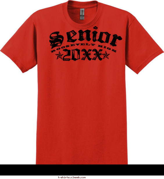 Senior Star Shirt T-shirt Design