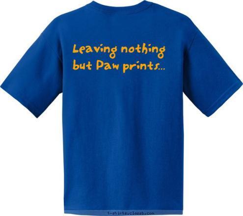 Leaving nothing but Paw prints... PACK 20 Middleborough, Ma T-shirt Design 