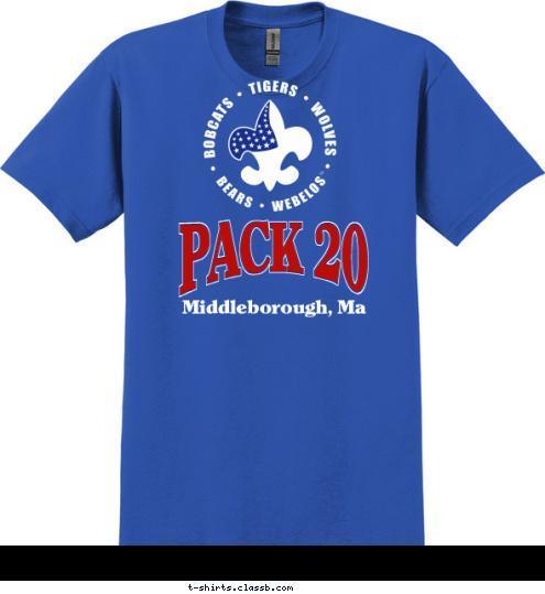 PACK 123 Scouting Cranberry Country  PACK 20 Middleborough, Ma T-shirt Design 