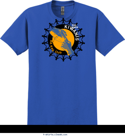 Serving the Children of the World Est.
1915 BA Key Club 
 KIWANIS T-shirt Design 